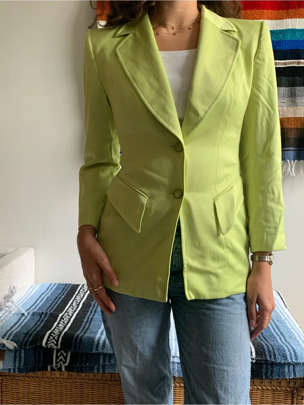 Vintage Escada Lime Green Blazer